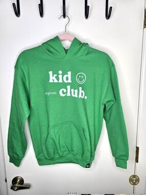 Slyfox Threads Kid's Green Hoodie "Kid Club Originals" NWOT